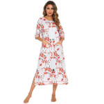 Naiste t&otilde;mblukuga rasedatemantel 3/4 varrukatega pikkade haiglas&uuml;nnitus- ja s&uuml;nnituskleit imetamis-&ouml;&ouml;s&auml;rgid maja hommikumantel lamamistool magamisriided XXL roosa