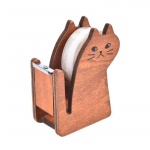 Convinient Cute cat shape wooden tape Dispenser tape dispenser /tape cutter Higher must