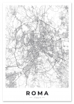 Plakat mapa Rzym plan miasta 21x29,7 cm A4