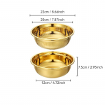 2 tk / komplekt riisis&otilde;el Roostevabast terasest Kuldne &auml;ravoolukorv Multifunktsionaalne munajahu segamiskauss k&ouml;&ouml;gis puuviljasupi kraanikauss