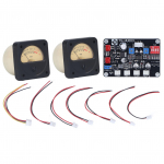 VU-meeter kollase taustvalgustusega, k&otilde;rge t&auml;psusega draiverplaat, painduvad kaablid salvestusstuudio jaoks