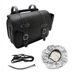 Sadulakott PU k&uuml;ljele, sadulakott, pagasikott, must mootorrattale