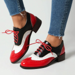 Dropship Naiste Briti Patchwork Retro Brogue Kingad Kevad Vintage Paelad Ruudukujulised Madalad Kontsad Mary Janes Kingad Suur Suurus 48 38 black