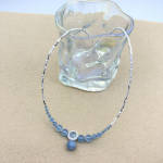 Akvamariin gradient sterlingh&otilde;bedast kaelakee - Elegantne kerge luksuslik rangluukett naistele