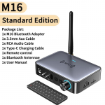 M16 Bluetooth helivastuv&otilde;tja saatja NFC 3,5 mm AUX 2RCA U-ketas TF 6,5 mikrofoni koaksiaalne DSP dekodeerimine HIFI muusika juhtmevaba adapter M16