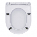 Tualettkaane vaikselt sulguva tehnoloogiaga, vastupidav nihkumisvastane disain, kiirkinnitusega, turvaliselt paigaldatav tualettkaas E