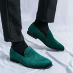 Meeste elegantne jalan&otilde;u slip-on Itaalia moekingad meestele madalad Ametlikud nahast kingad Mees Mokassiinid Masculino zapatos de hombre 6.5 roheline