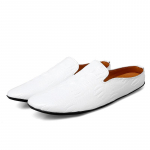 Itaalia Luksuslikud Meeste Sussid Nahast Loaferid Meeste Mokassiinid Vabaaja Libisemiskindlad Meeste Moodsad Poolsaapad Meeste Muulad Kingad Poolsuss 36 valge