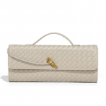 Isikup&auml;rastatud ja k&otilde;rgekvaliteediline kootud &otilde;htus&ouml;&ouml;gikott, elegantne k&auml;eshoitav &otilde;lakott naistele, vintage horisontaalne baguette-kott, vabaaja crossbody-kott