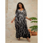 Suures suuruses suvised naiste kattekatted Boheemlaslik pikk kleit Mere&auml;&auml;rne puhkus Beach Cover Up ujumisriided v&auml;limine s&auml;rk One Size