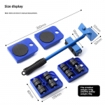 Universaalne mobiilne rataste komplekt: Raskeveokite 5-osaline liigutust&ouml;&ouml;riist lihtsaks transportimiseks