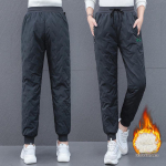 Naiste talvised pl&uuml;&uuml;sist puuvillased p&uuml;ksid: Stiilne, Paksustatud, K&uuml;lmakindel mansettide ja lamedate jalgadega XL (105-120 jin)