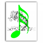 Stave Uus muusika Plakat L&otilde;uend Kunst Noot Muusika Klassiruum Tantsuruumi kaunistus Rippuv Maal Elutoa kaunistus 21*30cm