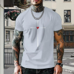 Uus Suvine Meeste Mood T-s&auml;rk Isiksus Armastus Tr&uuml;kitud Meeste T-s&auml;rk Top XS hall