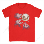 Suvine Naljakas Opossum Meem Meeste Naiste T-s&auml;rgid Kolm Kuu peale ulguvat Opossumit Tees T-s&auml;rk Puhas Puuvill T&auml;iskasvanute Riided S must