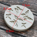 Butterfly Fondant silikoonvormid Sugarcraft pulmakoogi kaunistamiseks hall v&auml;rv