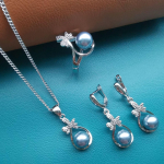 Euroopa ja Ameerika Mood Kuumalt M&uuml;&uuml;v P&auml;rlikee ja K&otilde;rvar&otilde;ngaste Komplekt Pruudi Ehtekomplekt Ring size 9