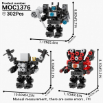 MOOXI Skibidi Tualettlaagri Komplekt MOC Klotsid M&auml;ng Super Titaan Boss Woofer TV Kaamera K&otilde;lar Sireen Mees Boss Ehitusklotsid Laste M&auml;nguasjad