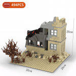 MOC osad S&otilde;jav&auml;gi Lahinguv&auml;li II maailmas&otilde;da Varemed Relvad Kindlus Punker Mudel Ehitusklotsid Armee Arhitektuur Klotsid M&auml;nguasi Laste Kingitus