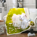 Armas Magav Kass 3D-prinditud Villane Tekk Piknik Eriti Paks Mood Voodilinad Kassid Lemmikloom Lapsed Lapsed Sherpa Visketekid 150x200cm