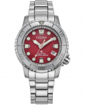 Citizen Promaster Marine 37mm Punase sihverplaadiga Naiste k&auml;ekell EO2027-50Z punane