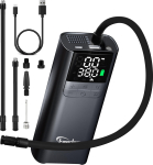Kaedear Elektriiline Mootorratta &Otilde;hukompressor Smart Air 2000mAh x Kokku 150PSI Mobiilne Kompressor ja Autode jaoks KDR-AP3 Pump, Laetav, USB-toitega, Pump, 2, must
