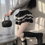 Sweet Lace Patchwork Kook seelikud Naiste Y2k A-line Faldas Largas Jaapani seelik Must k&otilde;rge v&ouml;&ouml;kohaga balleti kleit Hotsweet XL