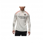 Jordan Paris Saint-Germain FW24 Dri-FIT ADV V&auml;lisriided Vabaaja Spordipullover Pikkade varrukatega T-s&auml;rk Meeste Topid Valge Roosa FQ2321-111 XL