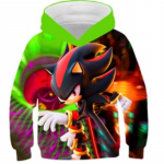 S&uuml;gis 3D Sonic the Hedgehog tr&uuml;kiga kapuutsiga dressipluusid moekad vabaaja spordi pikkade varrukatega laste poiste kapuutsiga dressipluusid 160