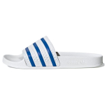 Adidas Originals Adilette Pl&auml;tud Paks Tald V&auml;litingimustes &Uuml;hest T&uuml;kist Vormitud Meeste Pl&auml;tud Valge Sinine FX5860 35⅔