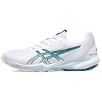 Asics Solution Speed ​​FF 3 mugavad hingavad madala s&auml;&auml;rega meeste tennisejalatsid valged rohelised tossud 1041A498-100 42