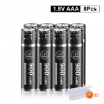 PALO 3400mWh Li-ion 1,5V AA ja AAA laetavad patareid koos 8-kanalilise magnetilise klapplaadijaga 1,5V 2A 3A liitiumpatareide jaoks 8AAAbattery