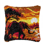 Isetehtud loomaseria Latch Hook Padi Knooppakket Smyrna Klink Haak Vaip Lilledristpiste Padi Padja Nuppude Pakett Pillo 43X43cm