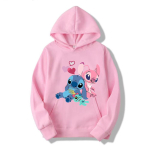 2024 Uus paaridele Disney Stitch Kevad-S&uuml;gis Kampsun Pikkade varrukatega Kapuutsiga Kampsun L&otilde;tv Vabaaja Jakk Naistele ja Meestele R&otilde;ivad XL pink