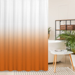 Ombre Bež Salvei Du&scaron;ikardin, Lubjaroheline Tekstuurkangas Gradient Vannitoa Dekoor Veekindel Vannitoakardinate Komplekt Konksudega W90xH180cm