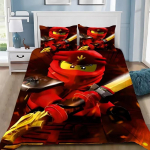 Laste tekikott padjap&uuml;&uuml;r M&auml;ng Ninjagos Voodipesukomplekt T&auml;iskasvanud Poiss T&uuml;druk Magamistoa Kaunistus Kingitus &Uuml;he- Kahekohaline Suur Suurus 100x135cm-2pcs