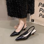 Moodsad naistekingad Uued naiste pumbad &uuml;hev&auml;rvilised lihtsad keskmise mugavusega kontsakingad Seksikas terava varbaga Slingback elegantsed kleitkingad 35