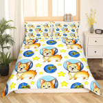 Laste Armas Koera Voodipesukomplekt Voodiriided Multifilm Koerad Tekikott Poistele T&uuml;drukutele Lastele Lemmikloom Kutsikas Loom Pol&uuml;ester Tekikott 70x133cm 2pcs