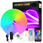 Neoonvalgus, Rakendusega juhitav, RGB Suure heledusega, 15M EL Fluorestsentstoru, IP68 Veekindel, L&otilde;igatav, Reguleeritava heledusega, Reguleeritava v&auml;rvusega, DIY &Uuml;hilduv, jaoks