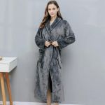 Naiste s&uuml;gis ja talv soojad pikad korallsametist paksud hommikumantlid, naiste pidžaamad, du&scaron;imantel T&auml;iskasvanute k&auml;ter&auml;tikud XL