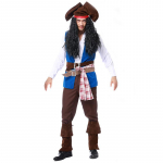 T&auml;iskasvanud Mehed Ookeani Meres&otilde;itjad Somaalia Piraadikapteni S&auml;rk P&uuml;ksid V&ouml;&ouml; Peakatted Komplekt Halloweeni Cosplay Kost&uuml;&uuml;mid Rolli m&auml;ngimise R&otilde;ivad M