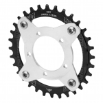 104BCD Hammasratta adapter Alumiiniumisulam 32T Hammasratas CNC L&otilde;ikamine Jalgratta Hammasratas BBS01 Elektrijalgratta Keskmise ajamiga mootorile must