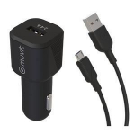 MUVIT FOR CHANGE Autolaadija 12W + Micro USB kaabel - 1,2 m - Must must