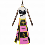 Trish Una Cosplay Kost&uuml;&uuml;m JoJo Bizarre Adventure'ist Anime Cosplay &Uuml;ritusteks S roosa/must