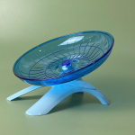 18 cm UFO Hamster Sport Jooksev Ratas Rott V&auml;ike lemmikloom N&auml;rilised Hiired Jooksvad Hamster Gerbiil Harjutuspallid M&auml;nguasjad sinine