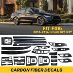 For Infiniti G25/G37 Console carbon Fiber Center Interior Molding Sticker-Decals