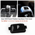 Black Gear Shift knob Lever Parking P Button Trim Cover For BMW F20 F01 F30 F10
