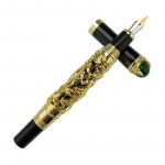 Jinhao Brilliant Gold Metall Vana Draakoni Kuningas P&auml;rlikarva Nikerdus Reljeef Keskmise Otsaga T&auml;itesulepea Kontori Kooli Kirjatarbed