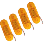 APSMOTIV 4 tk Kollane suunatuli Tagumine k&uuml;lg Haagissuvila Buss Veoauto LED-m&auml;rgistustuli 24V Jooksuraua tuled Veoautodele Tasane kinnitus