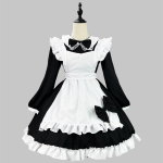 Anime Character Cosplay originaalne &uuml;liarmas Jaapani mustvalge neiu kost&uuml;&uuml;m pikkade varrukatega neiu kost&uuml;&uuml;m Cosplay esinemiskost&uuml;&uuml;m L white